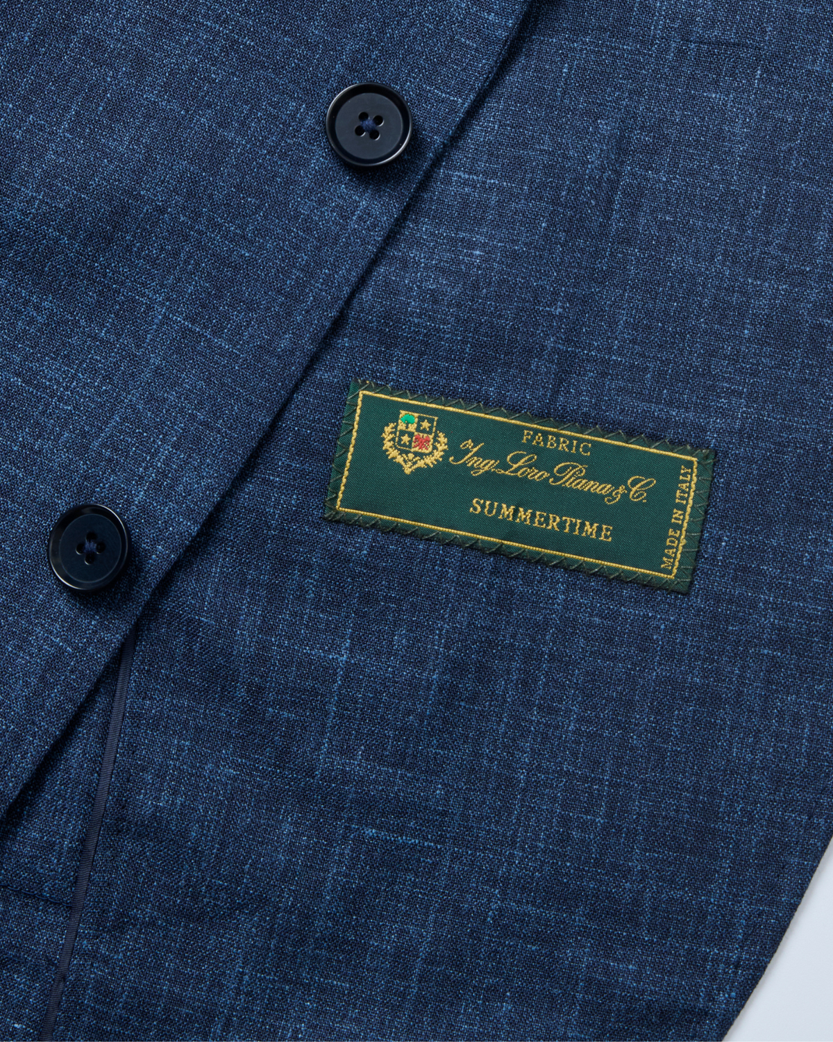 義大利 Loro Piana 深藍色毛麻絲 訂製西裝外套 (暫時缺貨)