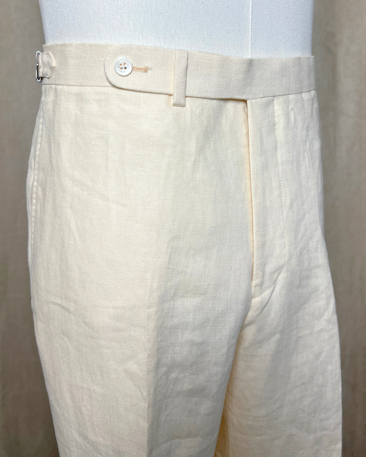 【Sample Sale】英國 Baird McNutt 純亞麻 米白色休閒褲 36腰