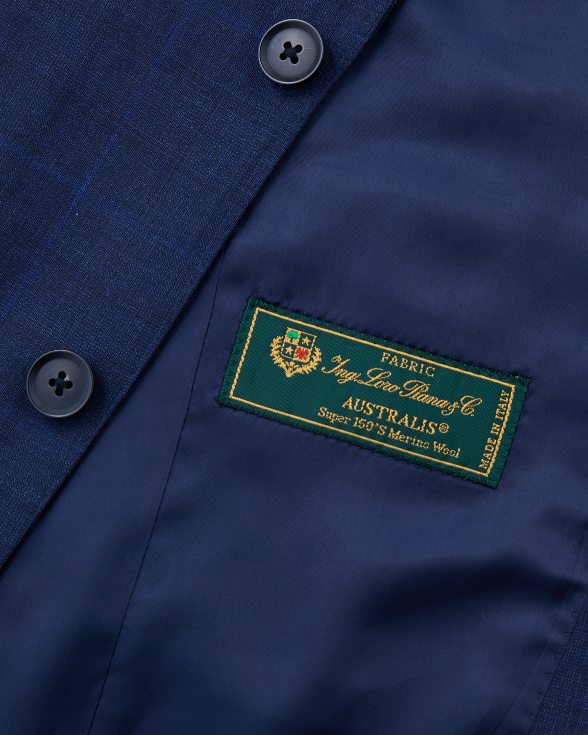 義大利 Loro Piana 藍色格紋 訂製兩件套西裝
