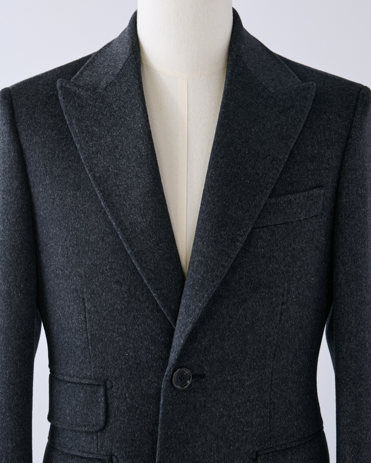 【Sample Sale】灰色純羊毛 單排釦大衣 44R
