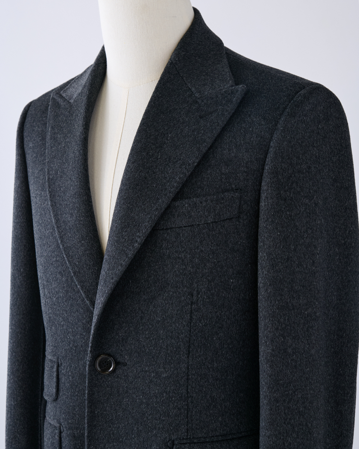 【Sample Sale】灰色純羊毛 單排釦大衣 44R