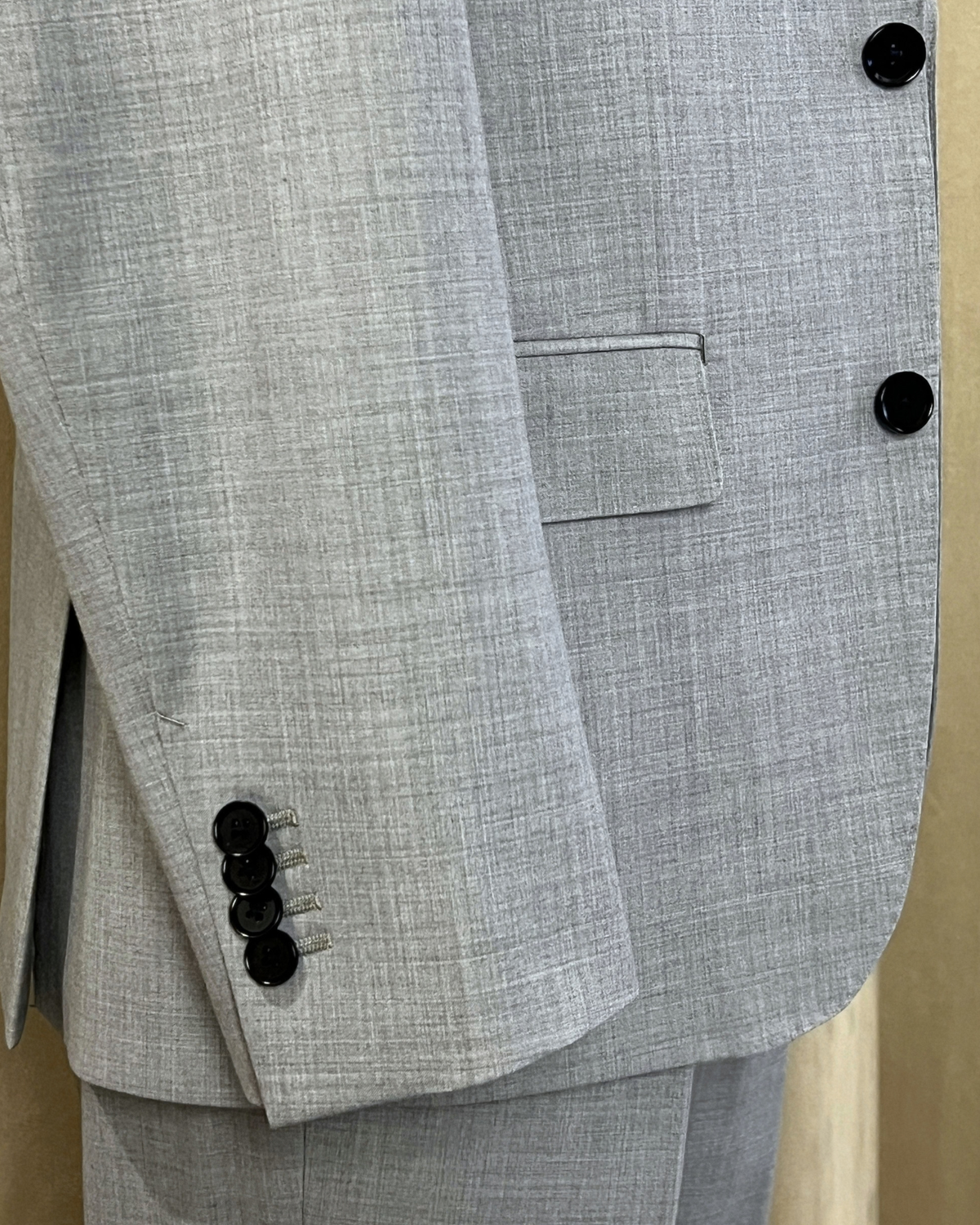 【Sample Sale】淺灰色 三件套西裝 44S