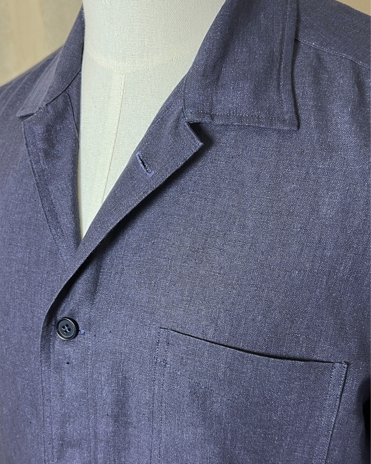 【Sample Sale】深藍色 亞麻襯衫外套 EUR48
