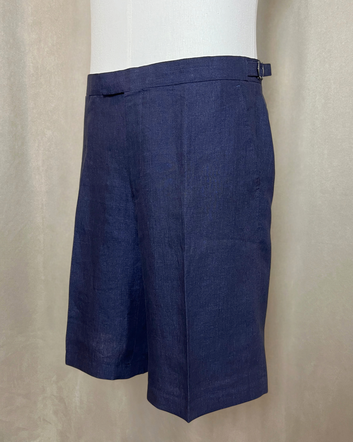 【Sample Sale】深藍色 亞麻短褲 48R
