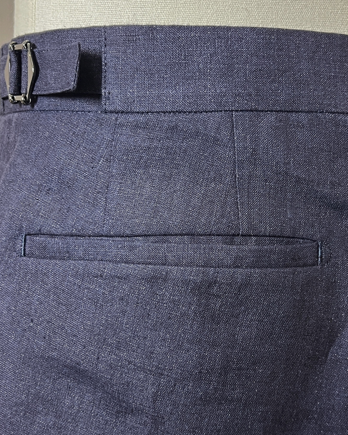 【Sample Sale】深藍色 亞麻短褲 48R