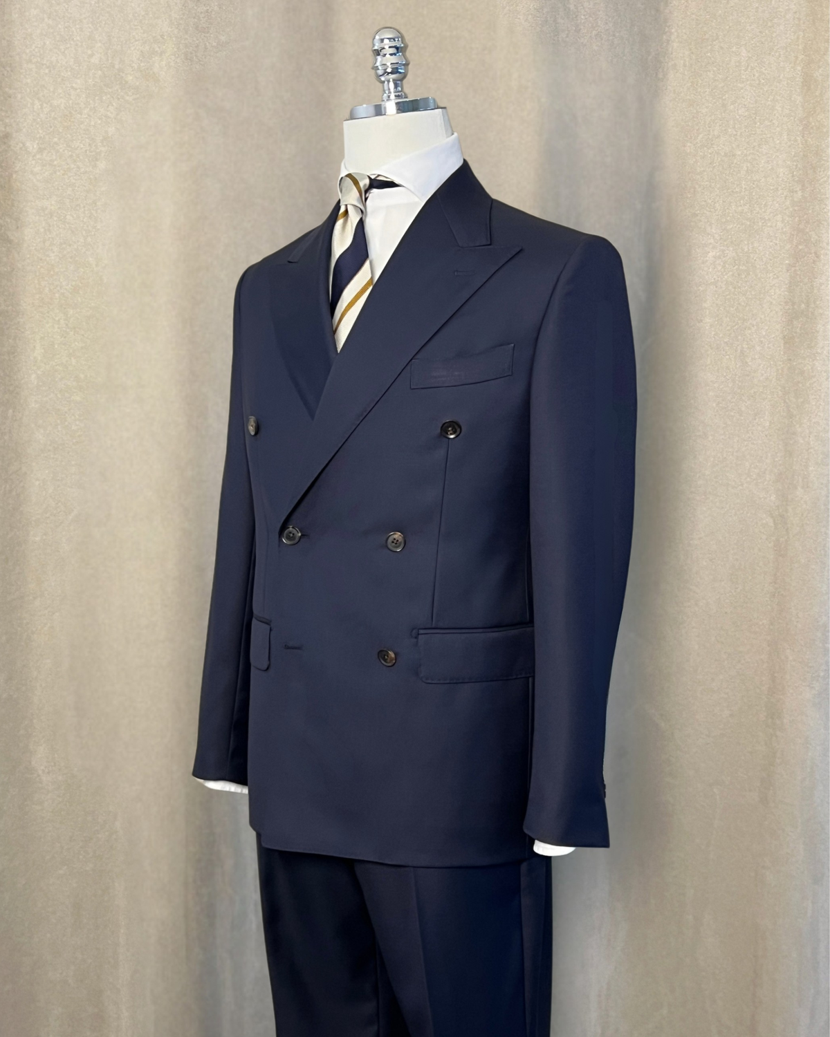 【Sample Sale】義大利 VBC Super 110's 深藍色 兩件套西裝 46S